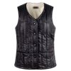 Autumn Winter Cotton Padded Waistcoat Women's Short Inner Wear Sherpa Warm Vest Tank Tops; Black