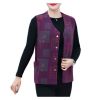 Purple Checker Waistcoat Womens Spring Autumn Thin Sleeveless Jacket Cloth Waistcoat Vest Tank Top Outerwear Innerwear