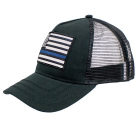 Enforcer Cotton Mesh Adjustable USA Blue Line Trucker Hat