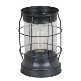 Better Homes & Gardens Modern Bronze Metal & Glass Edison Lantern 9"H, LED Bulb Included