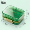 Medicine Pill Organizer Travel Cute Small Pill Box for Purse Travel Size Medication Daily Pocket Pharmacy Green Plastic