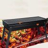 Barbecue Stove Portable Foldable Outdoor Grill Charcoal BBQ Grill Patio Camping Picnic Burner Portable Household