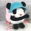 Blue Hat Panda Kids Shoulder Bag Plush Backpack Pink Snacks Travel Backpack Small School Bag