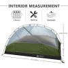 Tent for 2 and 3 Person is Waterproof and Windproof, Camping Tent for 3 to 4 Seasons,Lightweight Aluminum Pole Backpacking