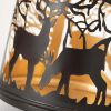 Sullivans Deer Lantern Brown 15"H Metal