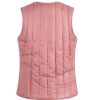 Autumn Winter Cotton Padded Waistcoat Women's Short Inner Wear Sherpa Warm Vest Tank Tops; Pink