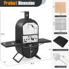 Outdoor Pizza Oven with 600D Oxford Fabric Cover 12 Inch Pizza Stone and Cooking Grill