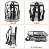 Clear Backpack Heavy Duty Transparent Book Bag Waterproof PVC Clear Backpack 5.3Gal with Reinforced Strap