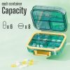 Blue Medicine Pill Organizer Travel Cute Pill Container Small Pill Box for Purse Compact Travel Size Plastic