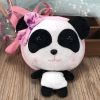 Pink Panda Doll Plush Kids Backpack Cute Crossbody Bag Snack Bag Go Out Decor Small Bag