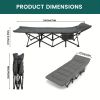 Camping Cot for Adults with Cushion and Pillow, Portable Folding Bed for Sleeping, Lightweight Tent cot with Carry Bag for Kids Supports 330 lbs