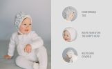 Bamboo and Cotton Double Sided Baby Beanie for Newborns Hospital Hat Reversible Breathable All Seasons Bonnet 3-6 Months