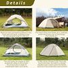 Backpacking Tent 1-2 Person Waterproof Lightweight Double Layer Free-Standing Aluminum Pole for Outdoor Camping Hiking 4 Season