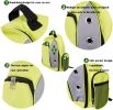 Pet Carrier Backpack With Mesh Widow Dog Cat Small Animals Travel Bag, Green