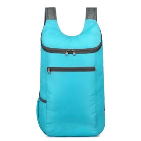 1pc Outdoor Portable Backpack For Camping; Hiking; Sports; Lightweight Cycling Bag For Men; Women; Kids; Adults (Color: light blue)