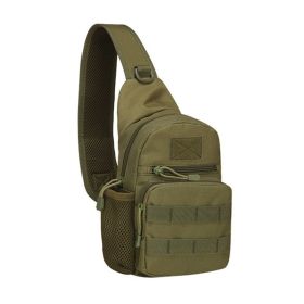 Military Tactical Shoulder Bag; Trekking Chest Sling Bag; Nylon Backpack For Hiking Outdoor Hunting Camping Fishing (Material: Nylon, Color: army green)