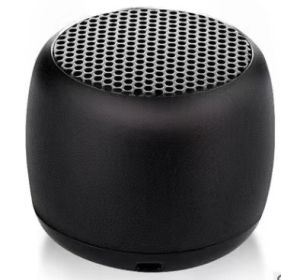 IPX5 Waterproof Mini Portable Bluetooth Speaker Metal HiFi TWS Interconnection Super Small Steel Stereo Wireless Loudspeaker (Color: Black)