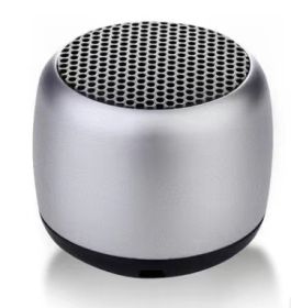 IPX5 Waterproof Mini Portable Bluetooth Speaker Metal HiFi TWS Interconnection Super Small Steel Stereo Wireless Loudspeaker (Color: Sliver)