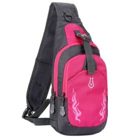 Chest Crossbody Bag Shoulder Bag for Men Travel Sports Gym (Type: Sports Bag, Color: rose red)