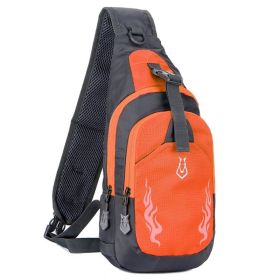 Chest Crossbody Bag Shoulder Bag for Men Travel Sports Gym (Type: Sports Bag, Color: Orange)