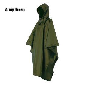 Waterproof 3-in-1 Raincoat Backpack Cover for Hiking, Cycling, and Camping - Protects Your Gear from the Elements (Color: army green)