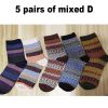 10PCS=5Pairs Autumn Winter New Men Thicken Warm Harajuku Retro Fashion Casual Wool High Quality Cotton Socks Wholesale Snow Sock