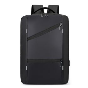 Men's Waterproof Backpack Casual Business Men Computer Backpack 15.6 Inch Laptop Bag Back Light Anti theft Travel Backpack Male (Color: Black)