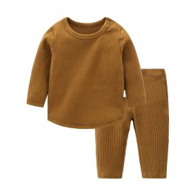 Baby Solid Color Long Sleeve Underwear Sets In Spring & Autumn (Size/Age: 90 (12-24M))