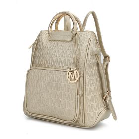 MKF Collection Torra Milan Signature Trendy Backpack by Mia k (Material: Polycarbonate, Color: Gold)