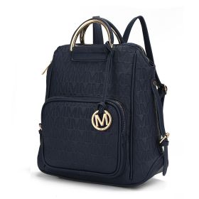 MKF Collection Torra Milan Signature Trendy Backpack by Mia k (Material: Polycarbonate, Color: Navy)