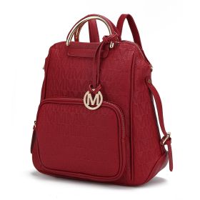 MKF Collection Torra Milan Signature Trendy Backpack by Mia k (Material: Polycarbonate, Color: Red)