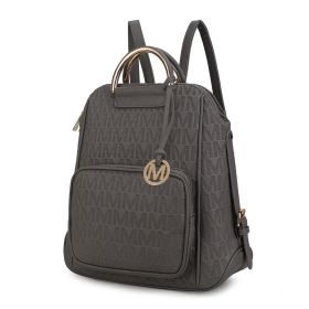 MKF Collection Torra Milan Signature Trendy Backpack by Mia k (Material: Polycarbonate, Color: Charcoal)