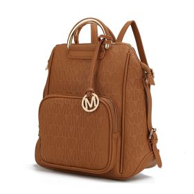 MKF Collection Torra Milan Signature Trendy Backpack by Mia k (Material: Polycarbonate, Color: Camel)