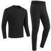 Men Heated Underwear Set Thermal Long Shirt Pants Electric Heating Long Johns Heated Top Pants Set with 28 Heating Zones 3 Heating Modes