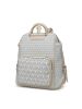 MKF Collection June M logo Printed Vegan Leather Women Backpack by Mia k