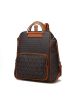 MKF Collection June M logo Printed Vegan Leather Women Backpack by Mia k