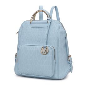 MKF Collection Torra Milan Signature Trendy Backpack by Mia k (Material: Polycarbonate, Color: light blue)