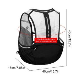 Hydration Backpack 2.5l Hydration Pack Water Backpack Trail Running Backpack Lightweight Hydration Vest For Running Climbing (Color: Black)