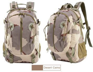 Outdoor Camouflage Backpacks Men's New Oxford Large Capacity Sports Cloth Waterproof Bag Tactical Backpack (Color: sansha)