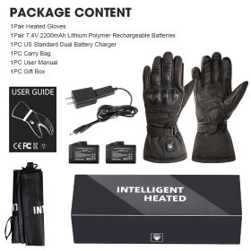 DAY WOLF Heated Gloves Winter Motorcycle Gloves Windproof Waterproof Cycling Equipment Touch Screen Heating Rechargeable 2023 (Color: SDW03)