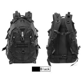 Multifunctional Hiking Camping Backpack Men's 900D Camouflage Brigade CyclingOutdoor Mountaineering Tactical Sports Bag Backpack (Color: C2 Black)