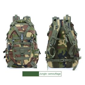 Multifunctional Hiking Camping Backpack Men's 900D Camouflage Brigade CyclingOutdoor Mountaineering Tactical Sports Bag Backpack (Color: C1 Jungle Camo)