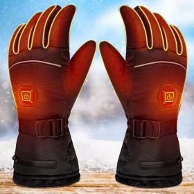 Winter USB Electric Motorcycle Gloves With Rechargeable Battery Men Women Waterproof Heated Thermal For Cycling Gear M/L/XL (size: XL)