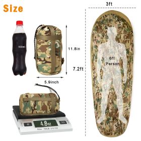 Bivy Cover Velvet Sack Military Modular Sleeping System Outdoor Camping Supplies Waterproof Outer Shell Multicam Sleeping Bag (Color: Multicam)