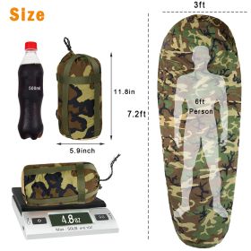 Bivy Cover Velvet Sack Military Modular Sleeping System Outdoor Camping Supplies Waterproof Outer Shell Multicam Sleeping Bag (Color: Woodland)