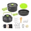 Outdoor Hiking Picnic Camping Cookware Set Picnic Stove Aluminum Pot Pans Kit