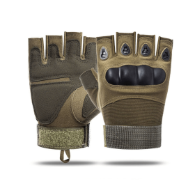 Tactical Fingerless Airsoft Gloves for Outdoor Sports (Color: Green)