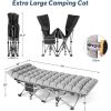 Folding Camping Cot for Adults Portable Outdoor Bed Heavy Duty Sleeping Cots for Camp with Pillow and Carry Bag