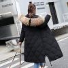 Women's Winter Warm Down Coat Faux Fur Hooded Parka Puffer Jacket Long Overcoat