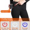 Women Heated Underwear Set Thermal Long Shirt Pants Electric Heating Long Johns Heated Top Pants Set with 28 Heating Zones 3 Heating Modes